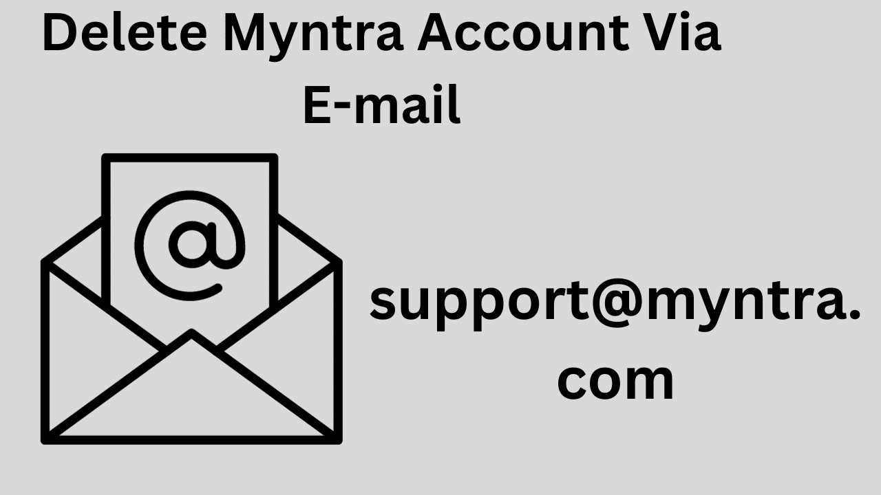 Delete Myntra Account Via E-mail