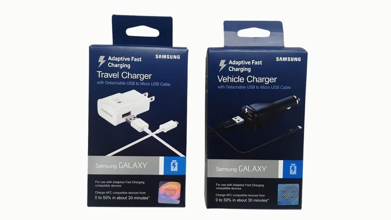 How do you identify an original Samsung charger?