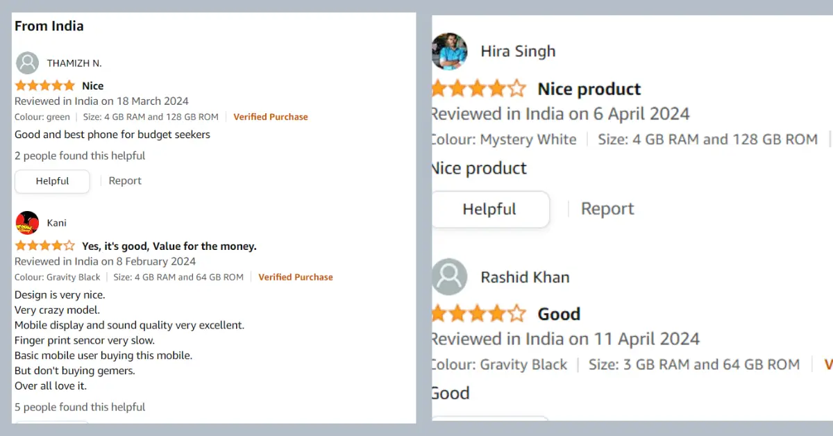 Tecno Spark 20C Customer Review on Amazon